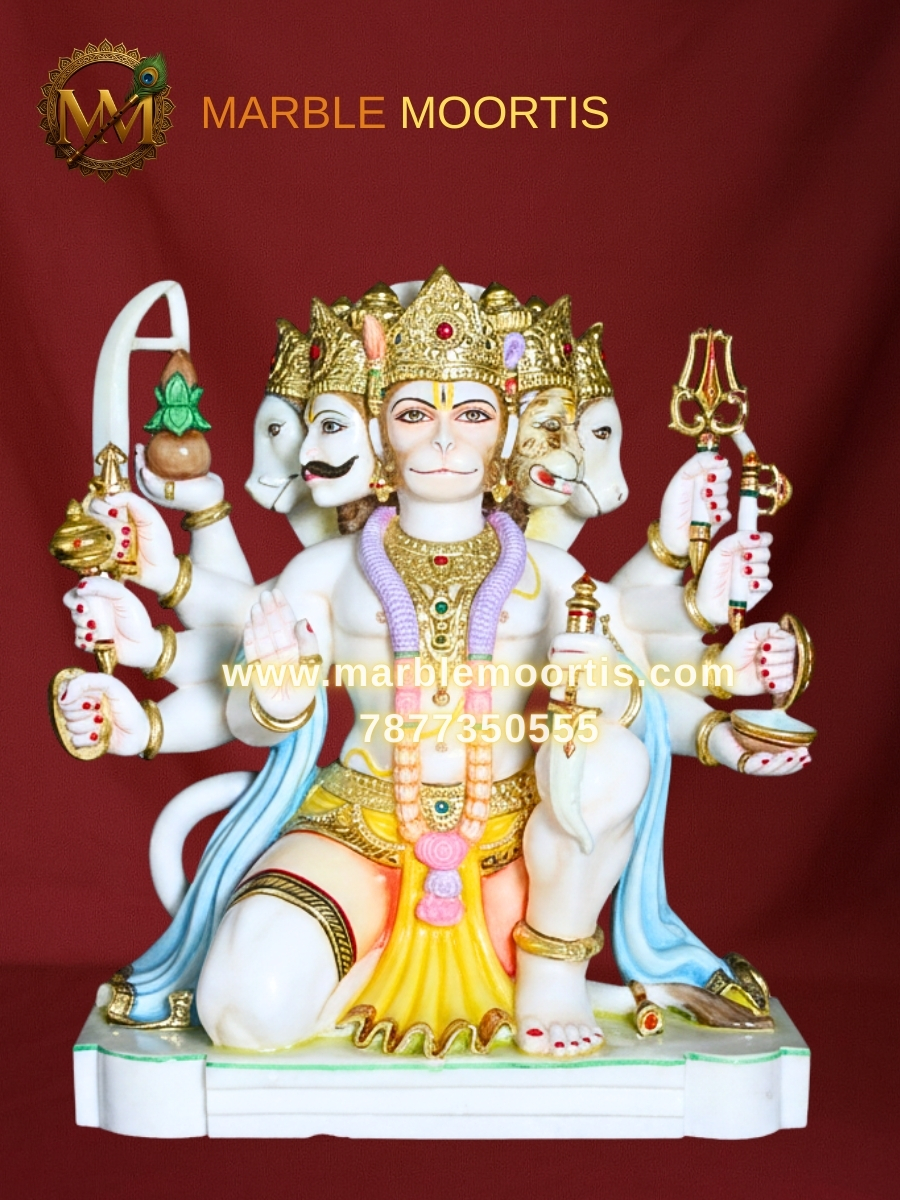 Hanuman Marble Murti — Design 6