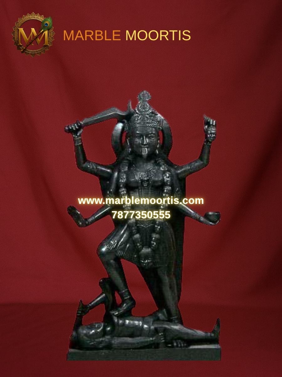 Kali Marble Murti — Black Kali Ma Marble Statue