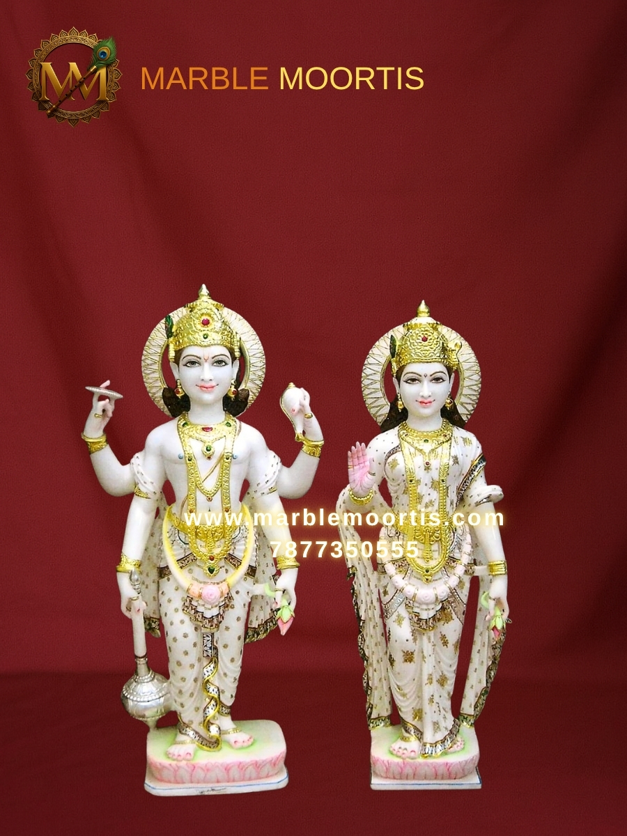 Vishnu Laxmi Marble Murti — Laxmi Marble Idol