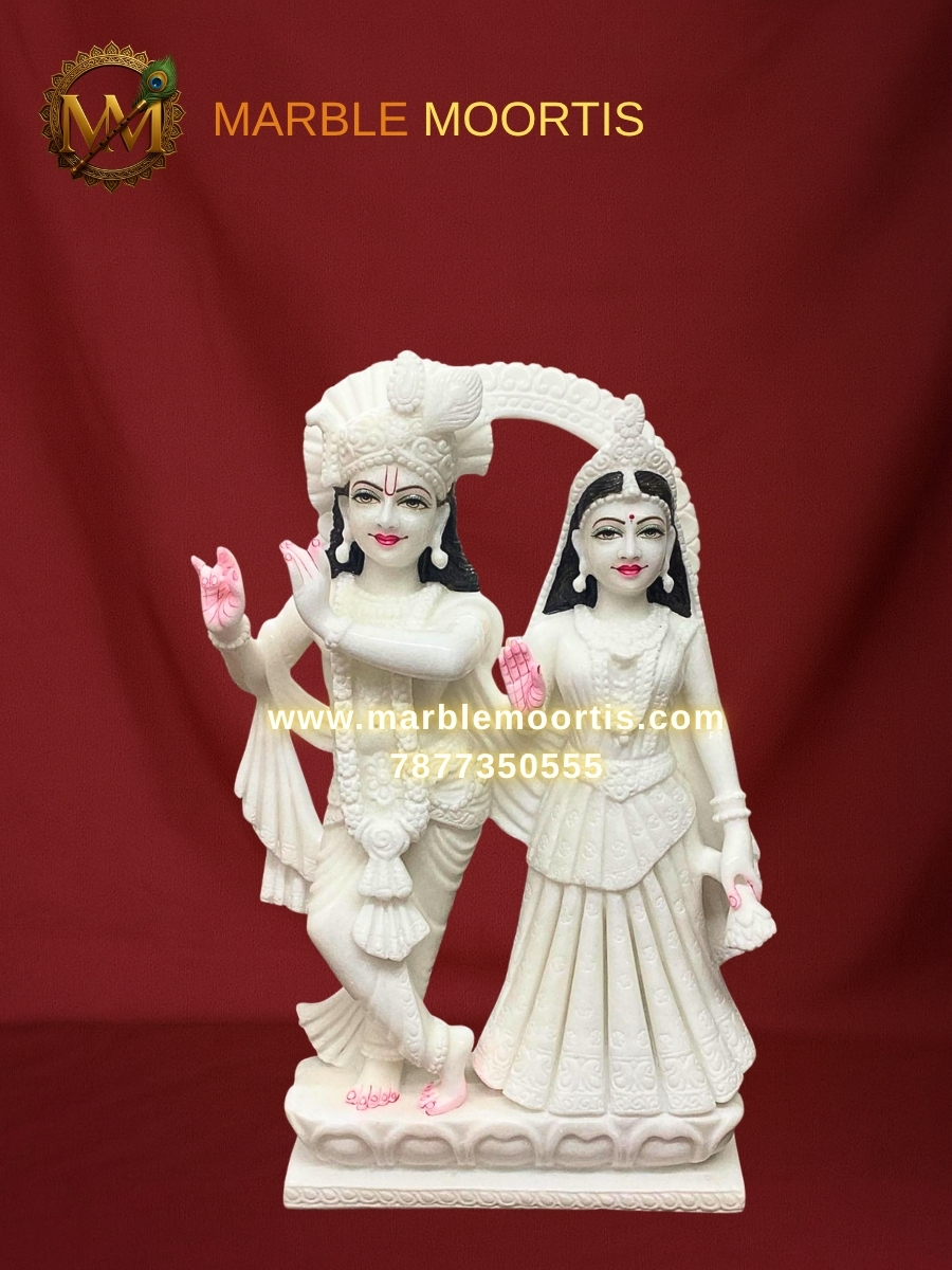 Radha Krishna Marble Murti — Design 53