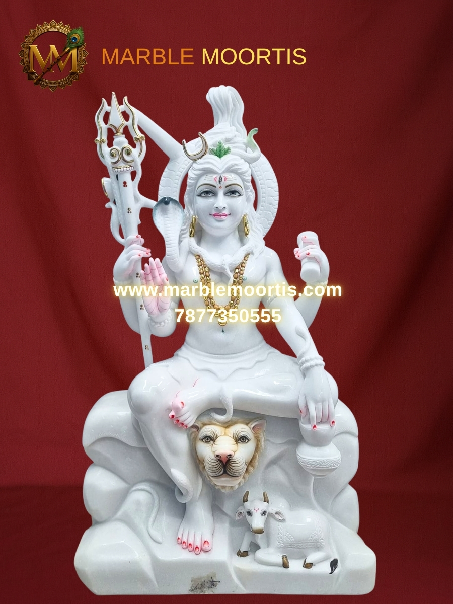 Shiv Parvati Marble Murti — Parwati Mata Ji 01