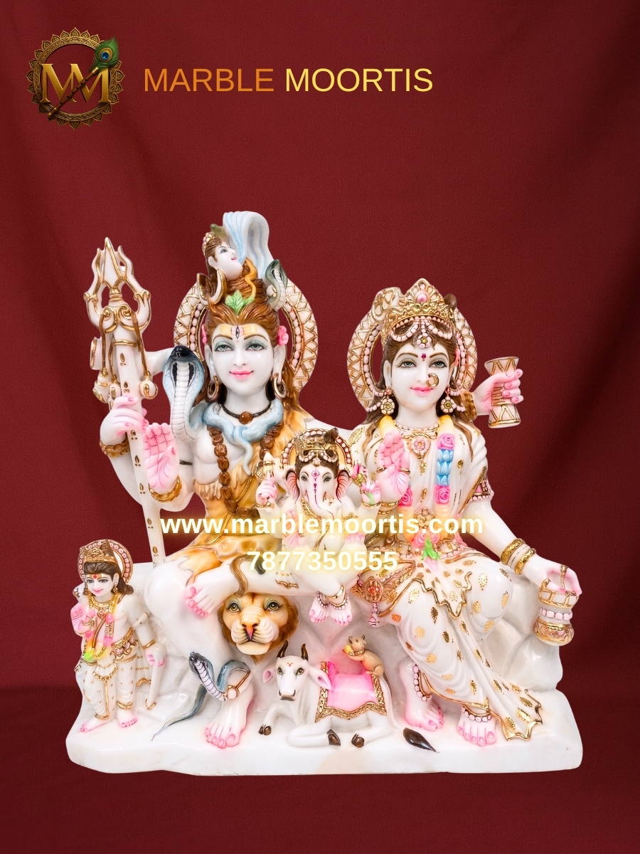 Shiv Parvati Marble Murti — Parwati Mata Ji 02