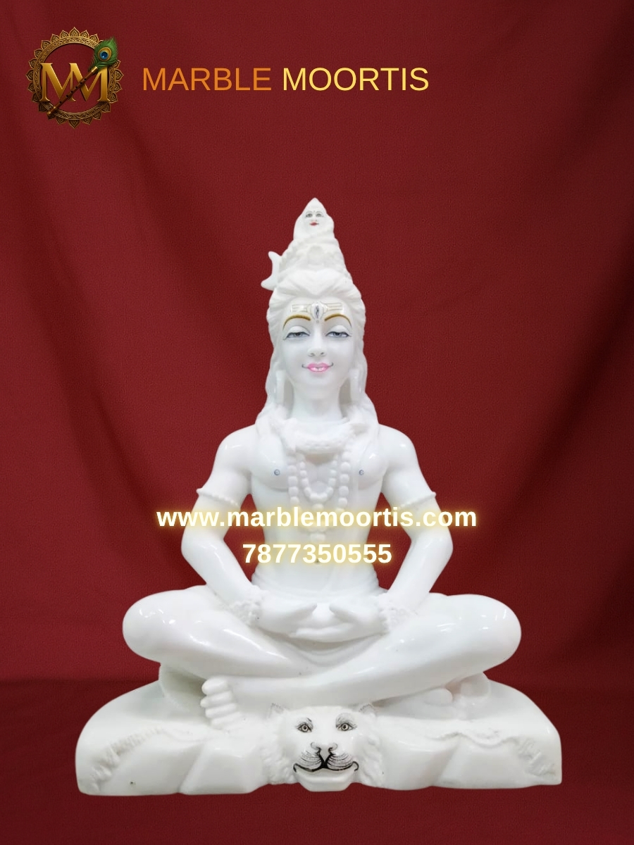 Shiv Parvati Marble Murti — Parwati Mata Ji 03
