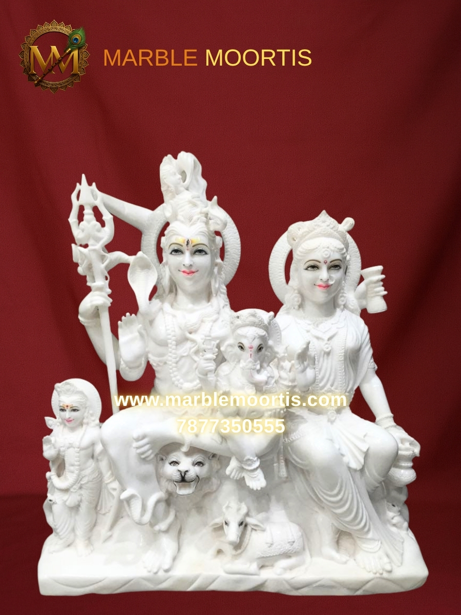 Shiv Parvati Marble Murti — Parwati Mata Ji 04