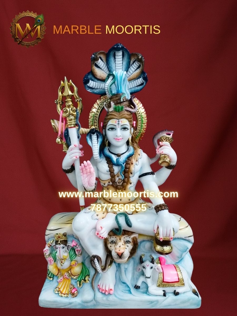 Shiv Parvati Marble Murti — Parwati Mata Ji 06