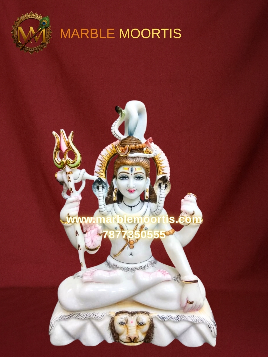 Shiv Parvati Marble Murti — Parwati Mata Ji 07