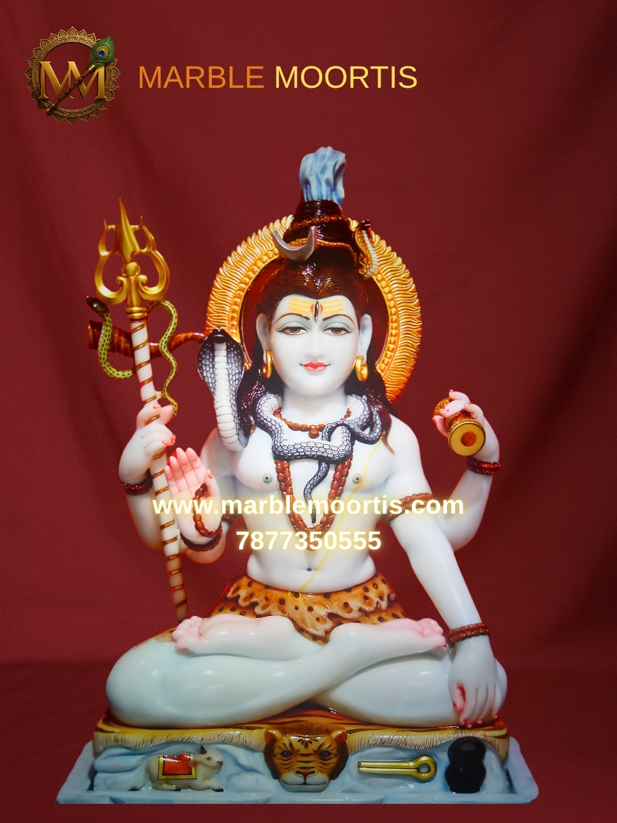 Shiv Parvati Marble Murti — Parwati Mata Ji 08