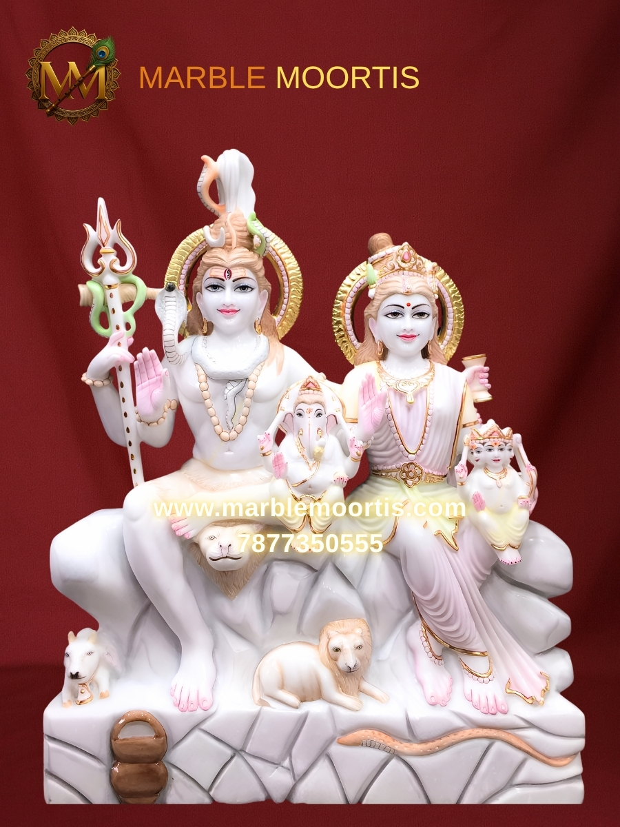 Shiv Parvati Marble Murti — Parwati Mata Ji 12