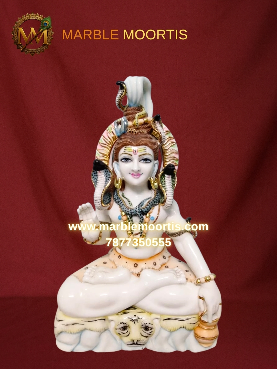 Shiv Parvati Marble Murti — Parwati Mata Ji 14