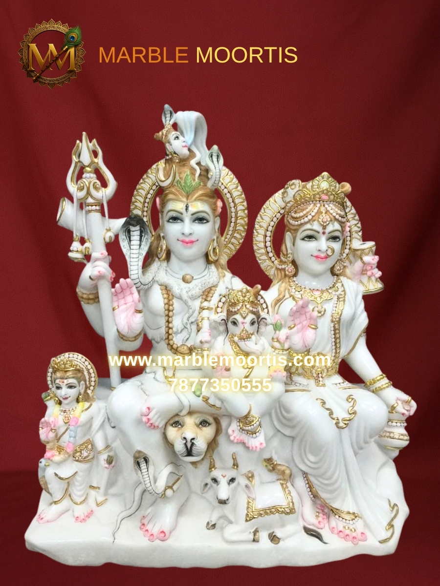 Shiv Parvati Marble Murti — Parwati Mata Ji 17