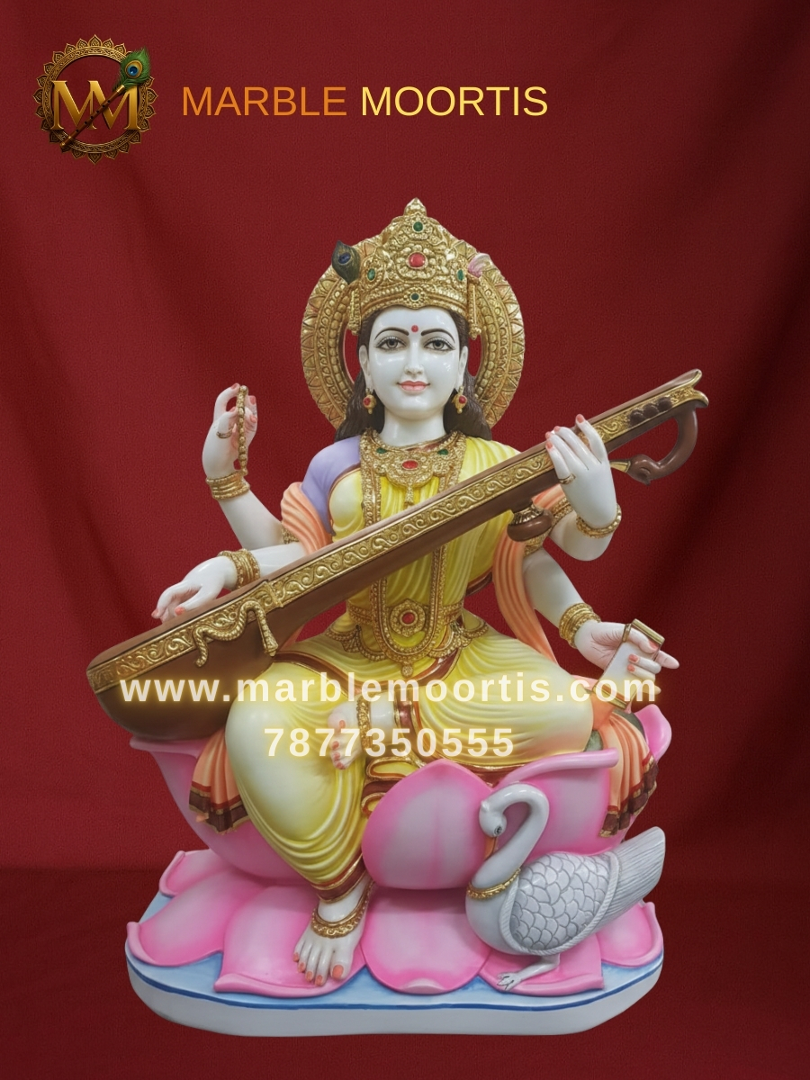 Saraswati Marble Murti — Design 2