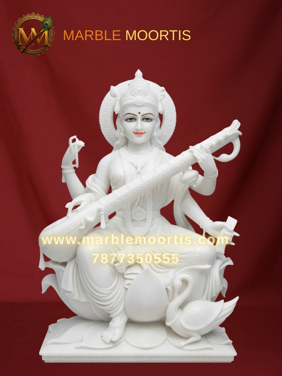Saraswati Marble Murti